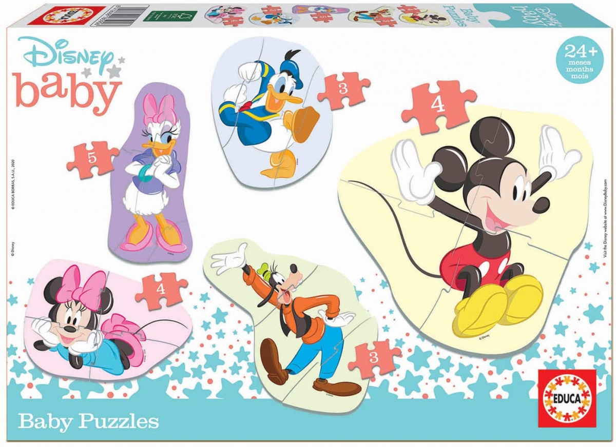 BABY PUZZLES MICKEY Y SUS AMIGOS, 5 PUZZLES PROGRESIVOS EDUCA