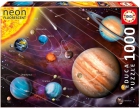 Educa Puzzle 1000 piezas. Sistema Solar Neon Fosforescente