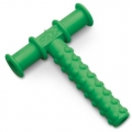 Mordedor oral Chewy Tube verde con texturas