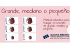 Gran, mitj o petit. Material educatiu per treballar el concepte de gran, mitj i petit