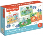 Puzzles progresivos de animalitos fisher-price