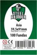 100 fundas para cartas tama�o ASIA (59,5 x 91 mm)