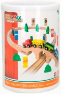 Tren con circuito encajable de madera