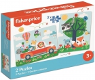 Puzzles progresivos de animalitos fisher-price 2 x 24