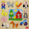 Puzzle siluetas granja