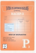 Paquete de 25 hojas de respuesta de BACEP 3, Batera de Contenidos Escolares de Primaria.