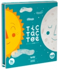 Sol y Luna Tic Tac Toe. Tres en raya de madera