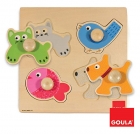 Puzzle de madera animales domsticos (Goula)