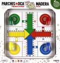 Tablero 2 en 1. Juego del parch�s y la Oca en tablero de madera