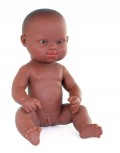 Mueco beb africano sndrome de down (32cm)