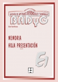 Paquete de 10 Hojas de Presentación de Memoria de BADYG E1, Bateria de Aptitudes Diferenciales y Generales.